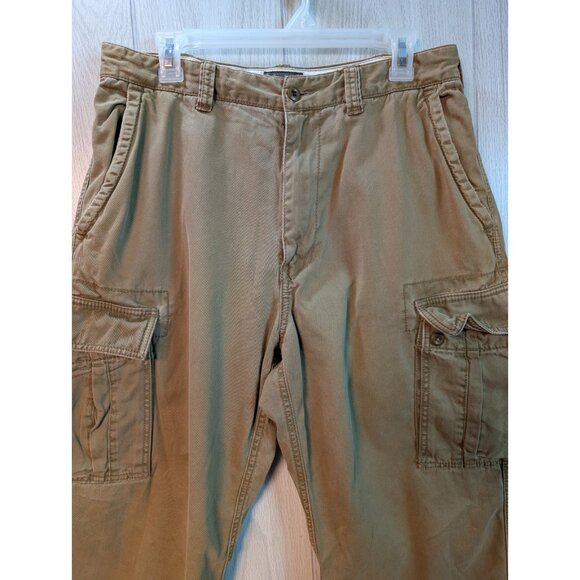 American Eagle Outfitters Pants Mens 32x30 Tan Cargo Drawstring Baggy Y2k Skate - Picture 2 of 10
